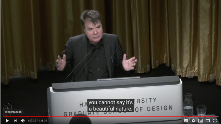 Now online: Günther Vogts Frederick Law Olmsted Lecture at Harvard University Graduate School of Design (GSD): «The Imprint of the Landscape»